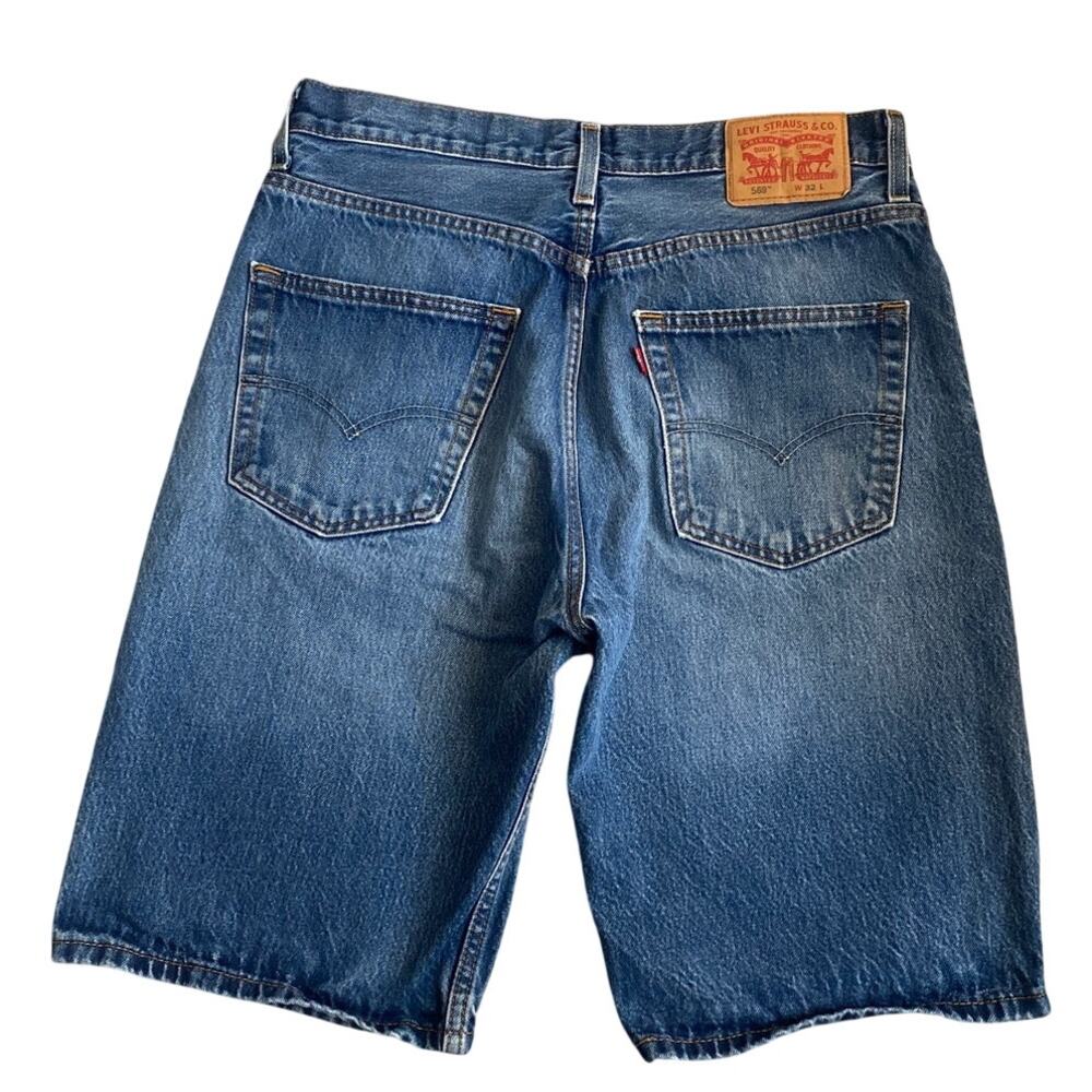 Levi’s 569 Loose Straight Denim Shorts Jorts Men’s W32 Medium Wash